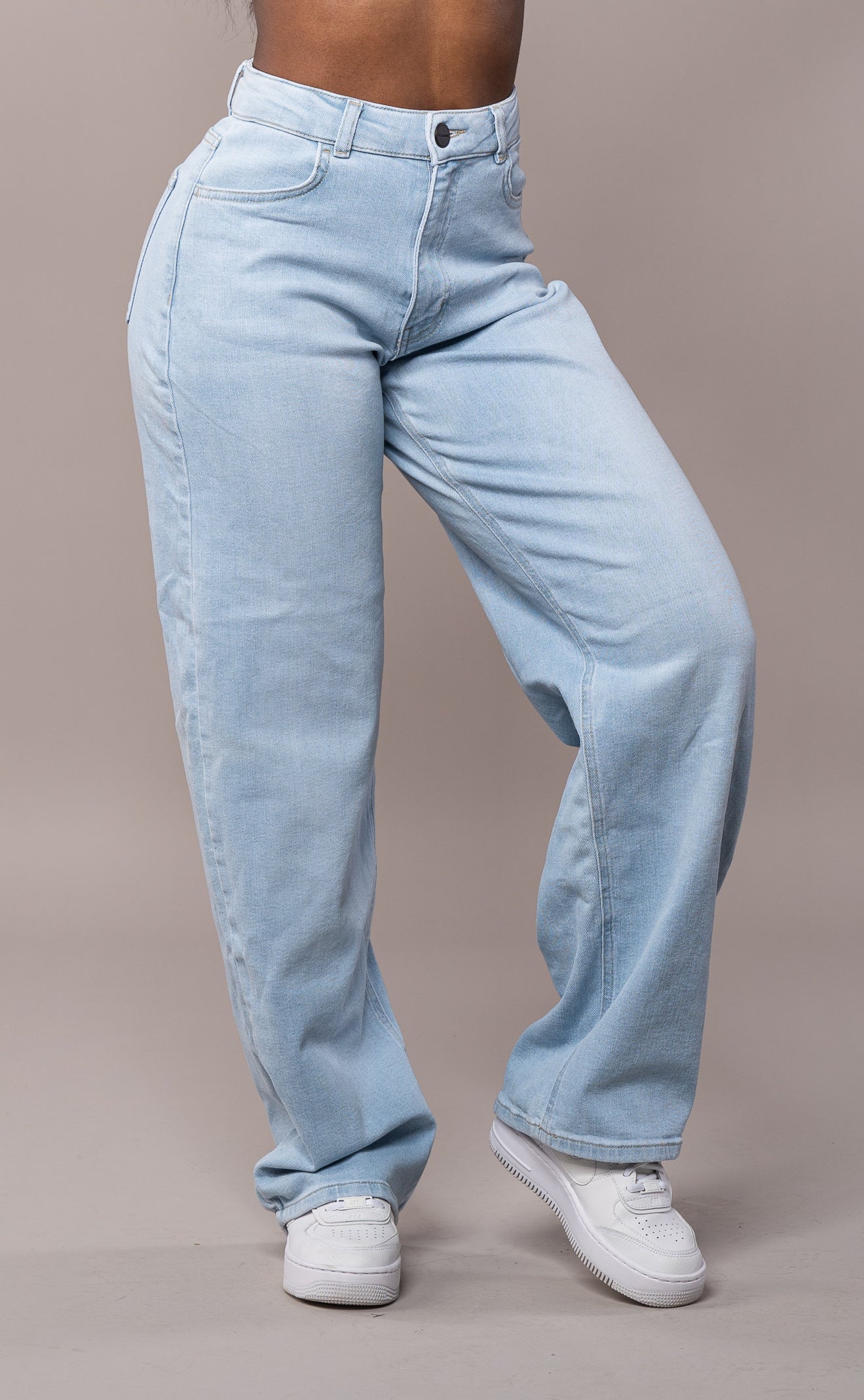 Damen Baggy Fit Jeans - Vintage Blau