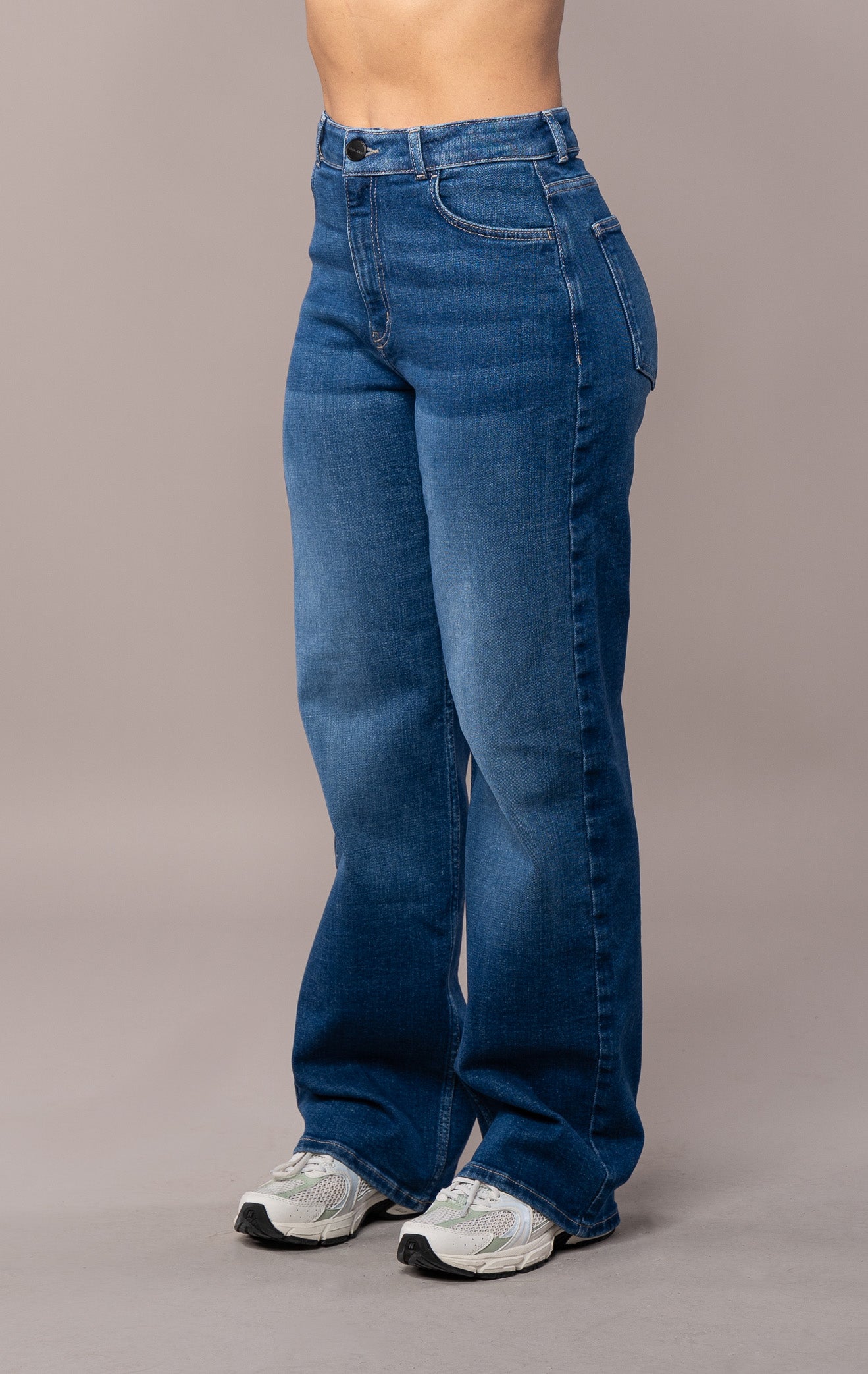 Womens Baggy Fit Jeans - Sapphire Blue