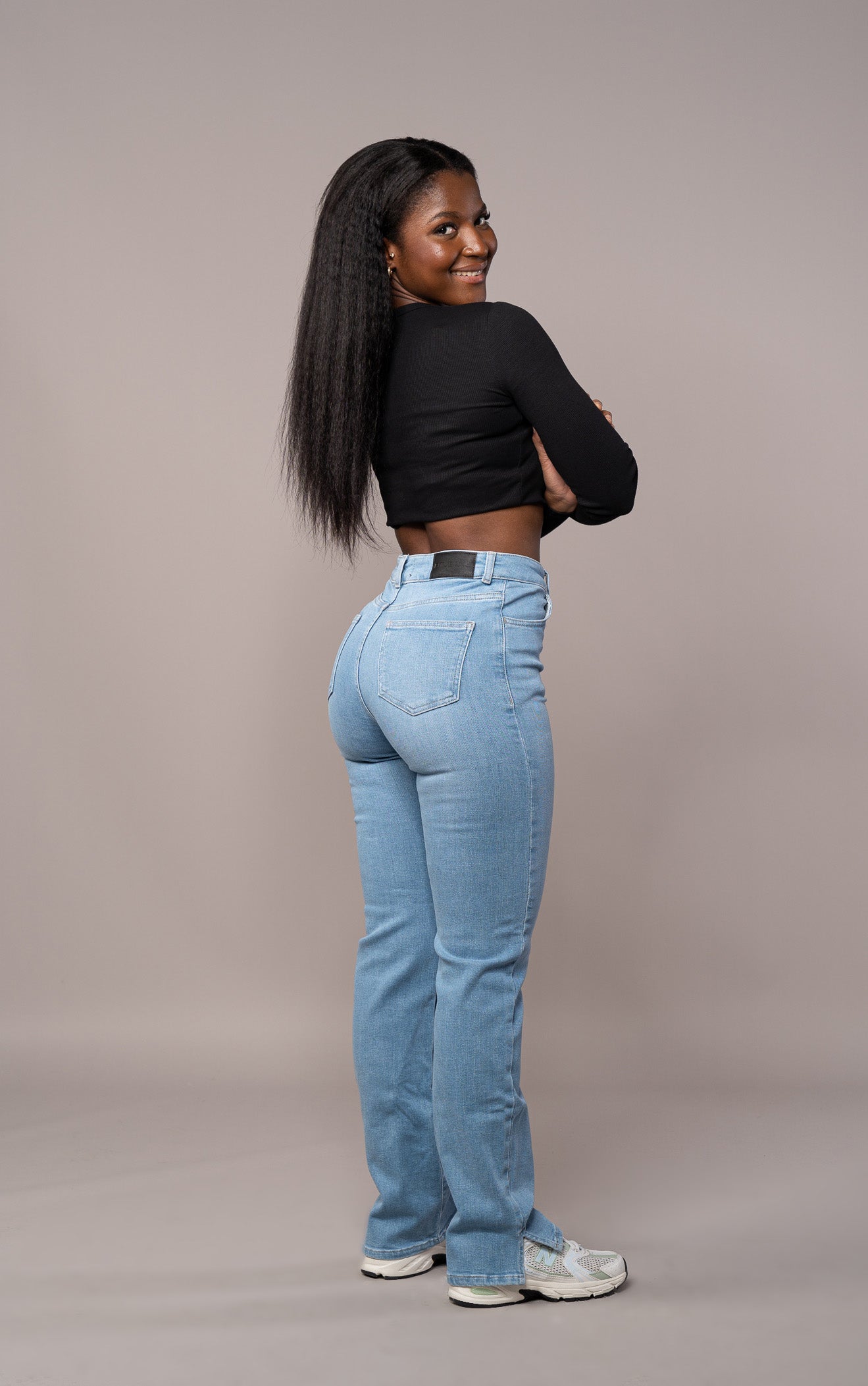 Womens Straight Leg Fit Jeans - Arctic Light Blue