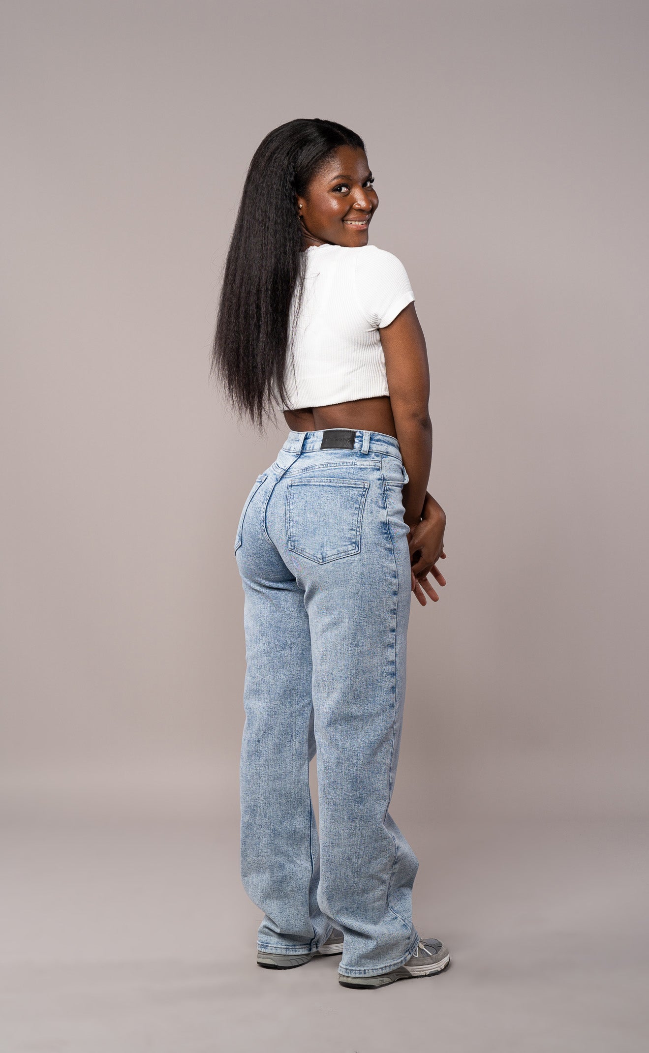 Womens Baggy Fit Jeans - 80s Blue