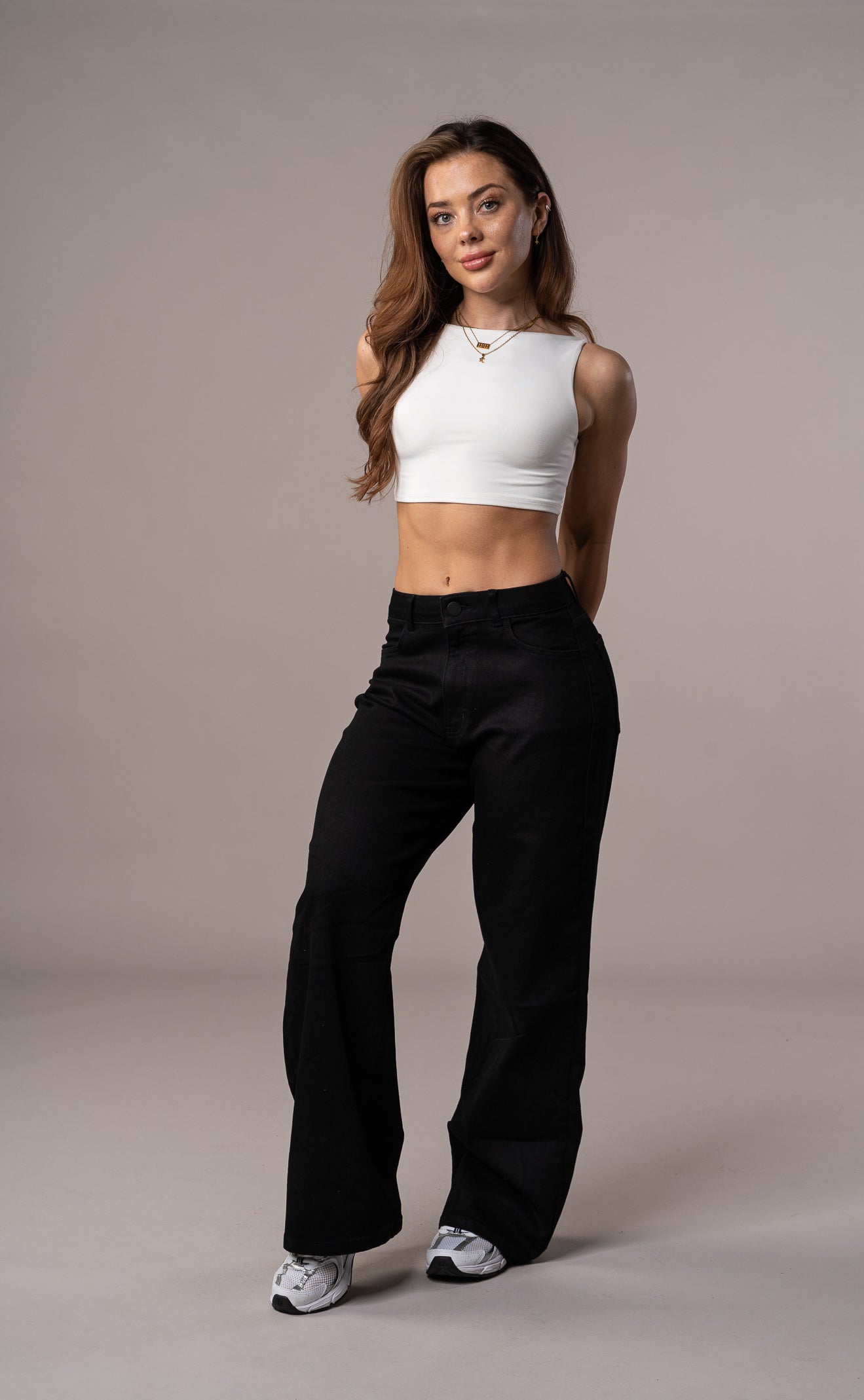 Baggy Fit Jeans für Damen - Schwarz