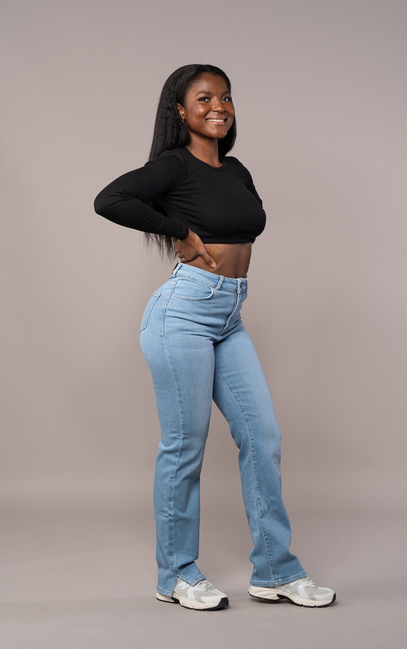Womens Straight Leg Fit Jeans - Arctic Light Blue