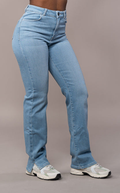 Womens Straight Leg Fit Jeans - Arctic Light Blue