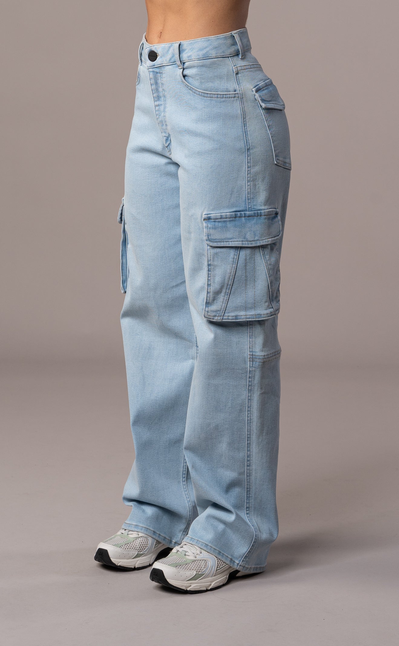 Damen Jeans im Cargo-Fit - Vintage Blau