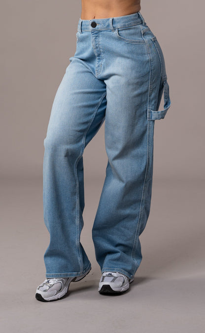 Damen Carpenter Fit Jeans - Arctic Hellblau